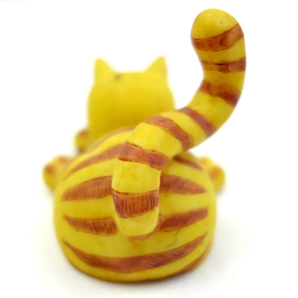 Vintage 1998  Orange Tabby‎ Cat Playing w/ Mouse by Crazy Mountain Designers